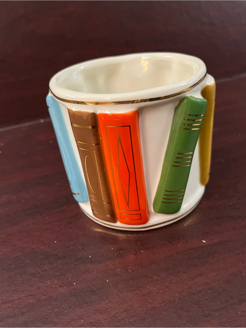 Multicolor Book Spine Ceramic Coffee Mug - Picture 3 of 5